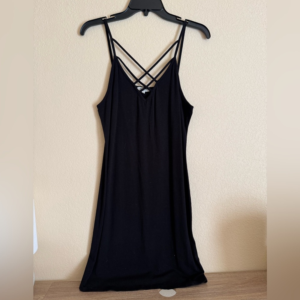 Black Strappy Cami Dress